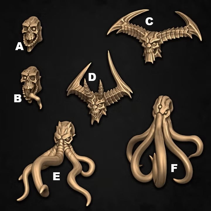 Spellbound Outsider Heads, Demonic Customisation Pack (6 Variants Available) - Battle Yak