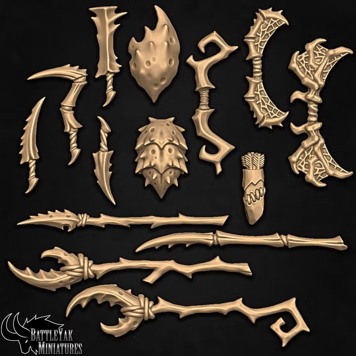 Gloomweb Spiderbite Weapons, Spider Goblin Customisation Pack (14 Variants Available) - Battle Yak