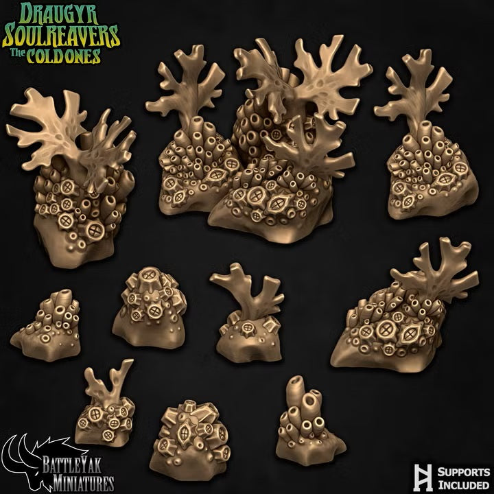 Abyssal Depths Terrain, Deep Sea Barnacles and Kelp (9 Variants Available) - Battle Yak