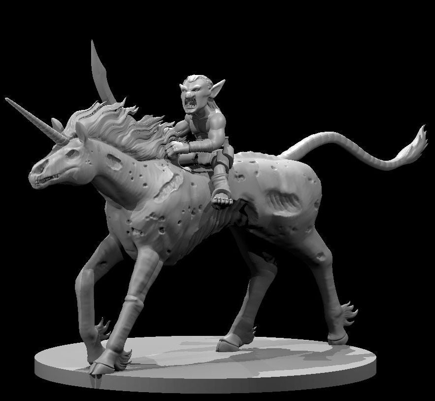 Goblin Riding a Zombie Unicorn - MZ4250