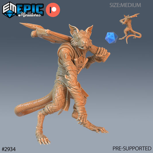 Rat Folk Rogue (3 Variants Available) - Epic Miniatures