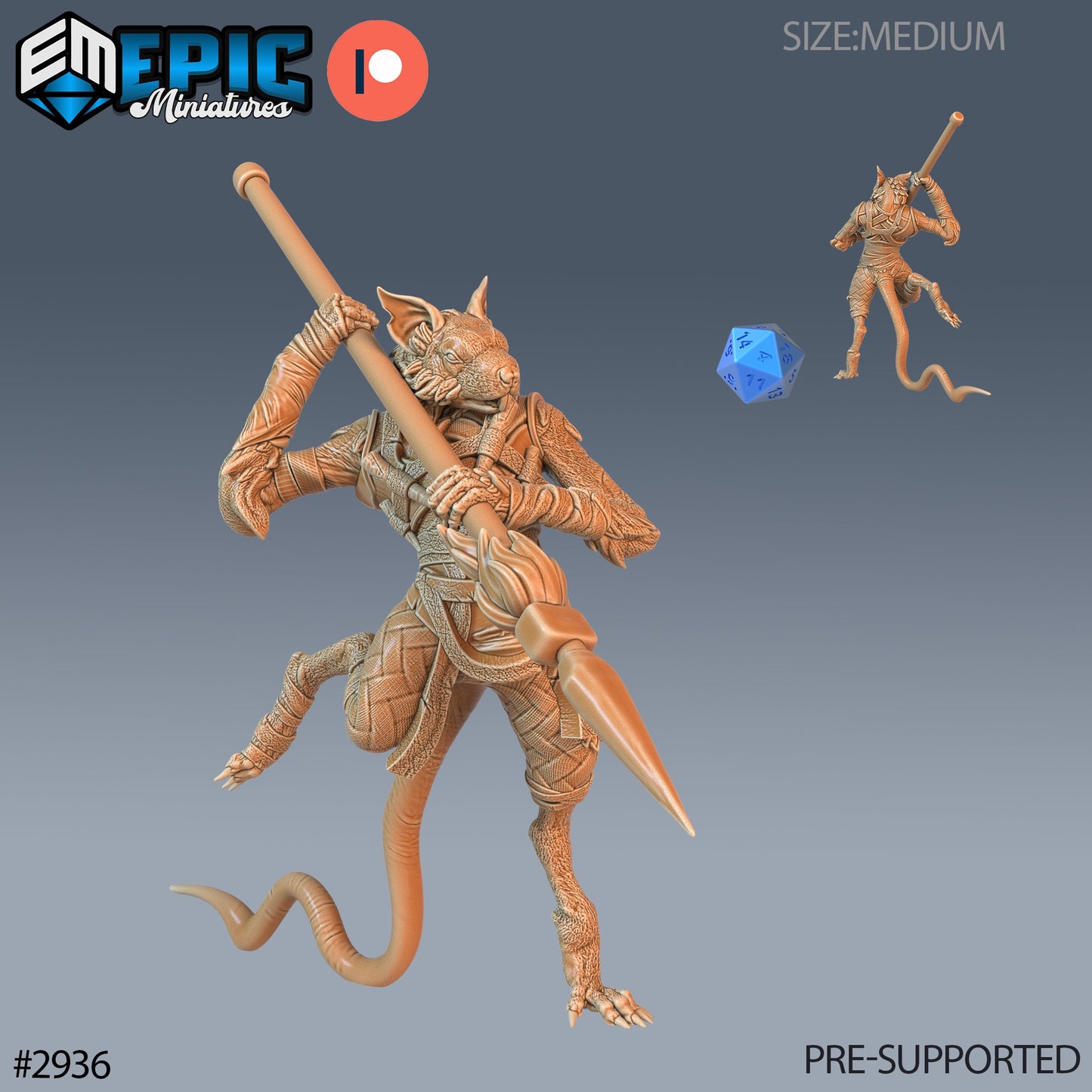 Rat Folk Rogue (3 Variants Available) - Epic Miniatures