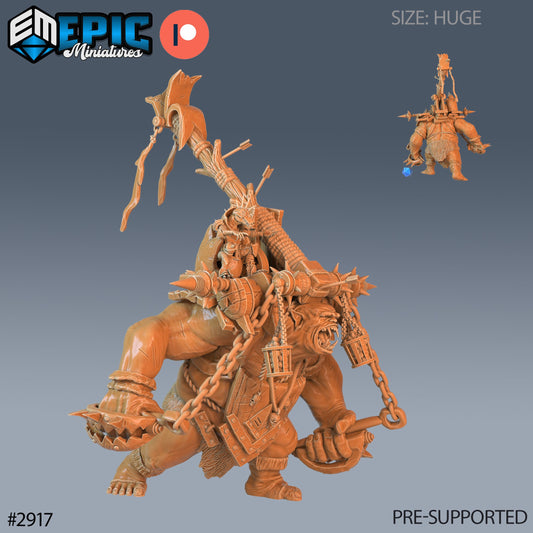 Goblin Throwing Troll (2 Variants Available) - Epic Miniatures