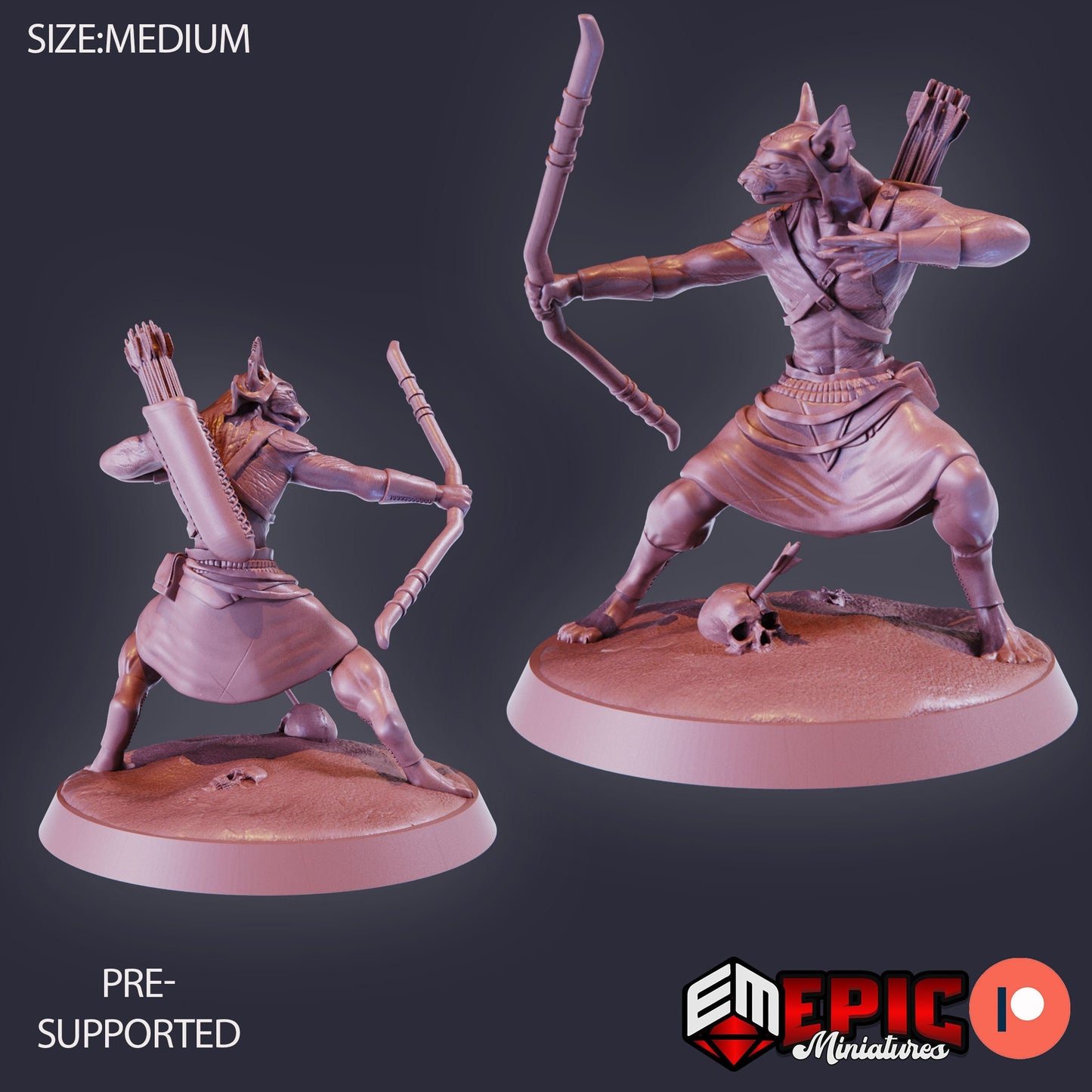 Catfolk Sphynx (3 Variants) - Epic Miniatures