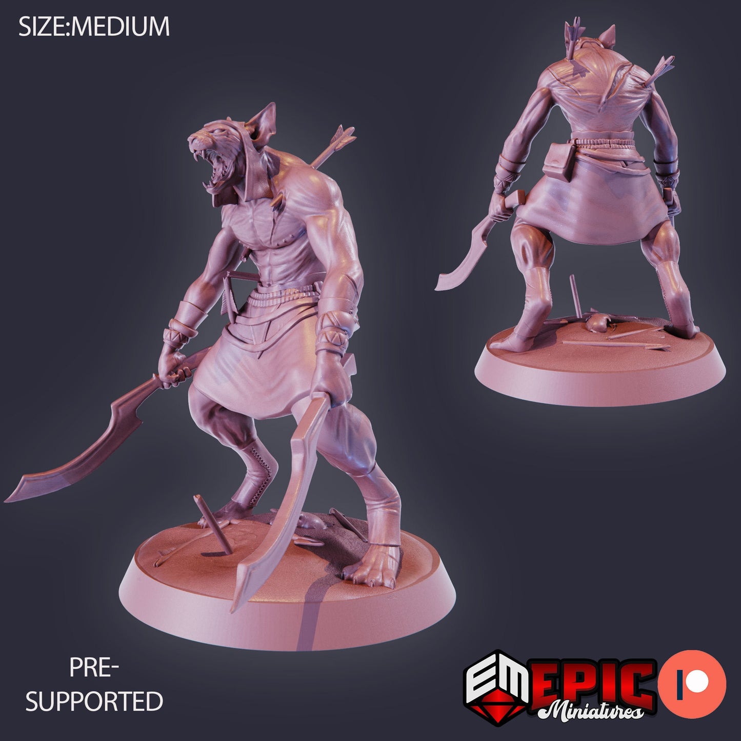 Catfolk Sphynx (3 Variants) - Epic Miniatures