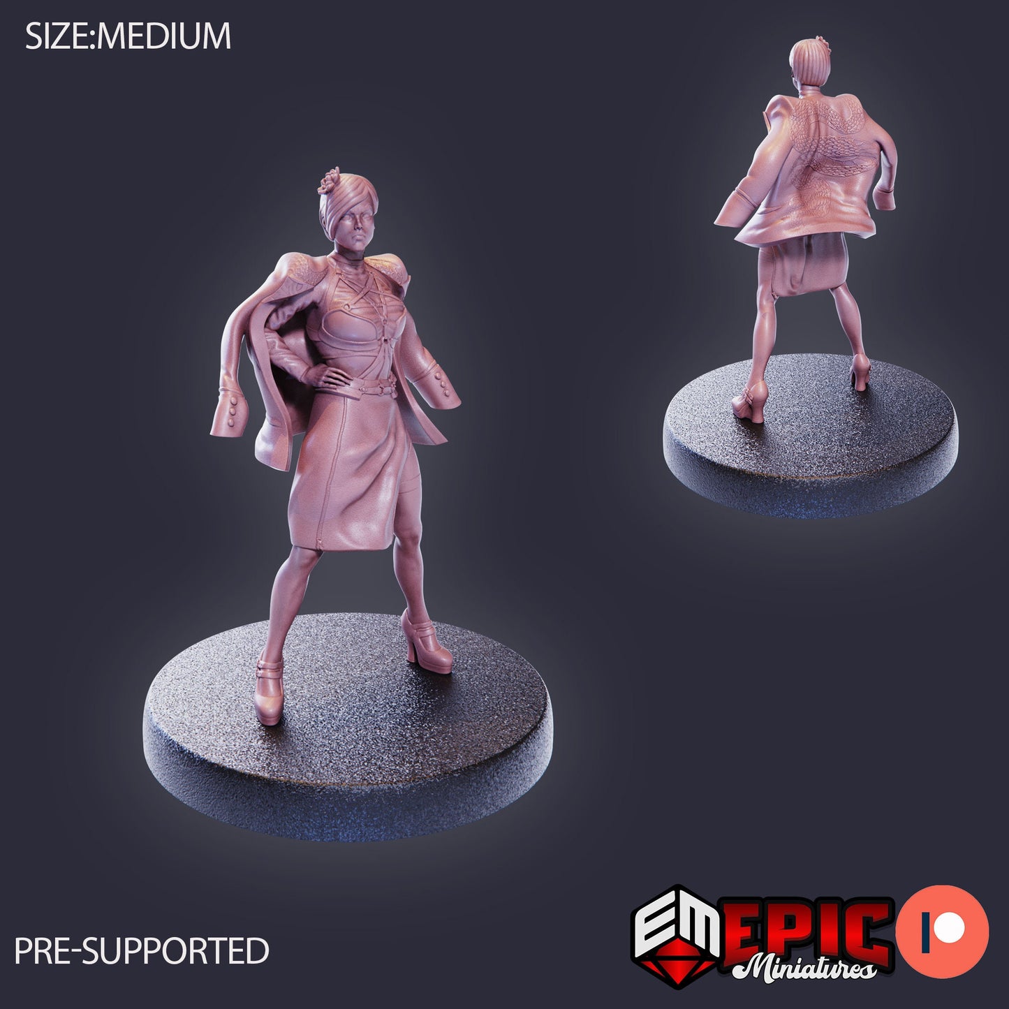 Gangster Lady Charlotte (4 Variants Available) - Epic Miniatures