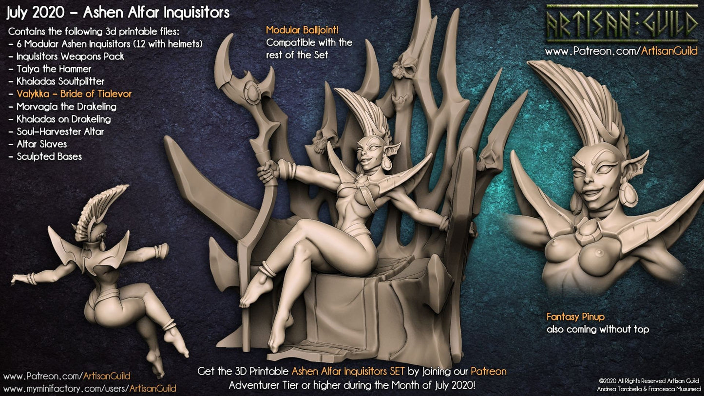 Valykka on Throne (2 Variants Available) - Artisan Guild