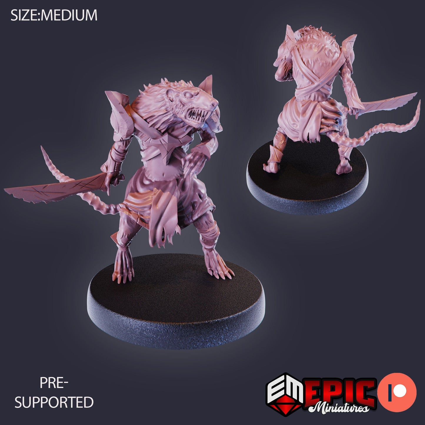 Sewer Rat Tribe (4 Variants) - Epic Miniatures