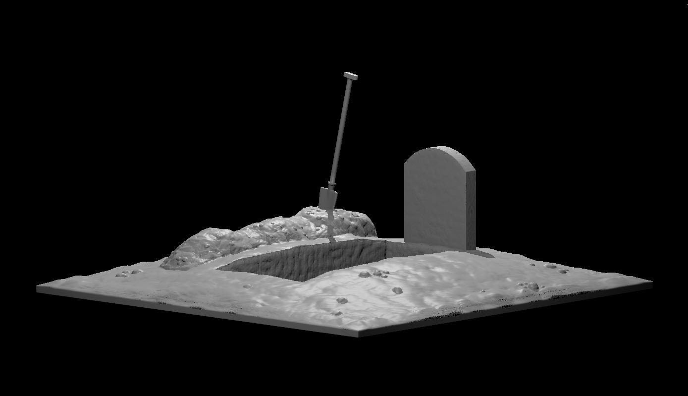 Open Grave Site - Terrain/Scenery Piece - MZ4250