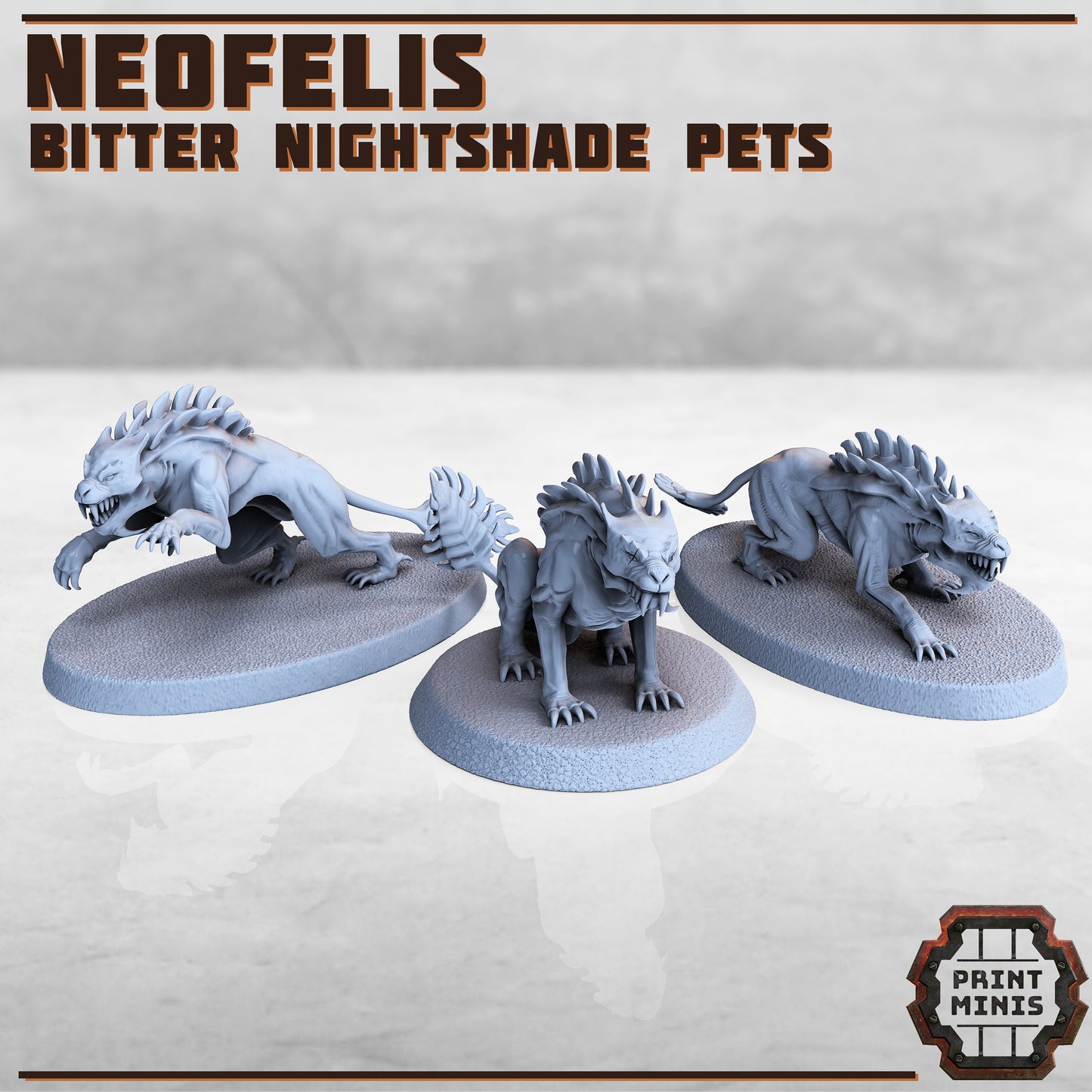 Neofelis Pets (3 Variants Available) Print Minis