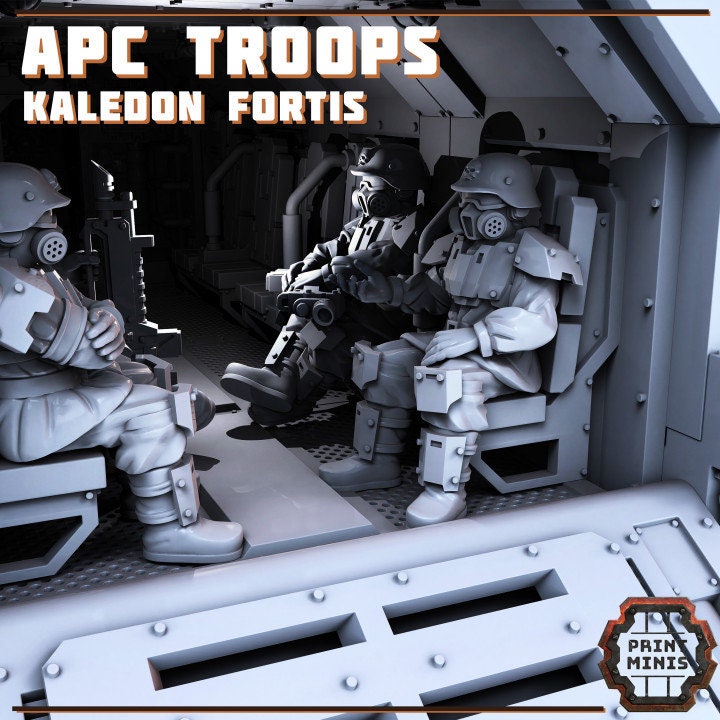 Kaledon Fortis - APC Troopers ( Variants Avialable) - Print Minis