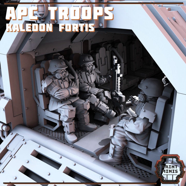 Kaledon Fortis - APC Troopers ( Variants Avialable) - Print Minis