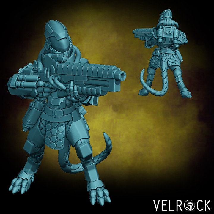Saurian Mercenary Grunts Set 2 (6 Variants Available) - Velrock