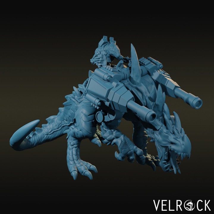 Colossal Lizard and Rider - Velrock
