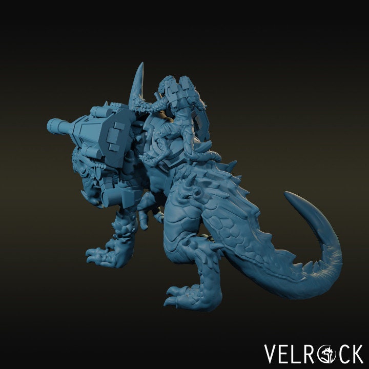 Colossal Lizard and Rider - Velrock