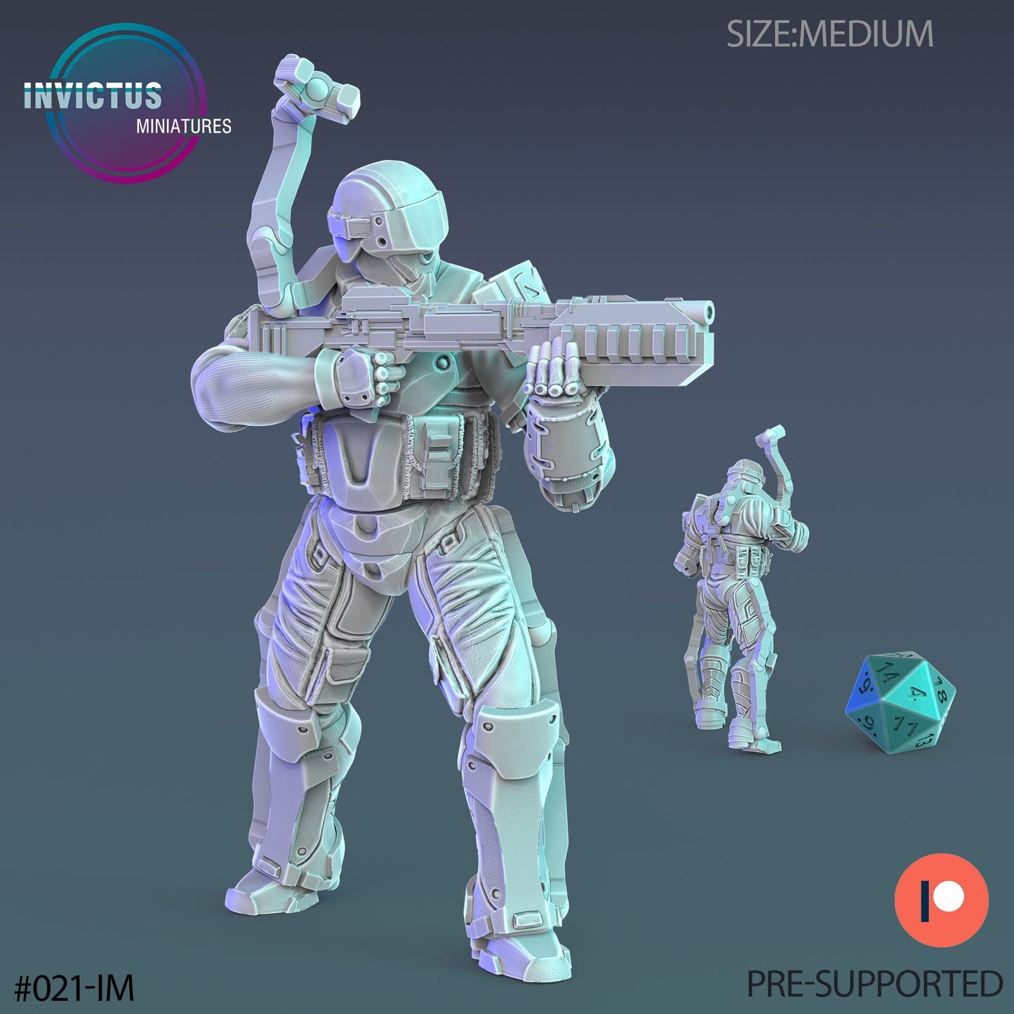 Exoskeleton Soldier (3 Variants Available) - Invictus Miniatures