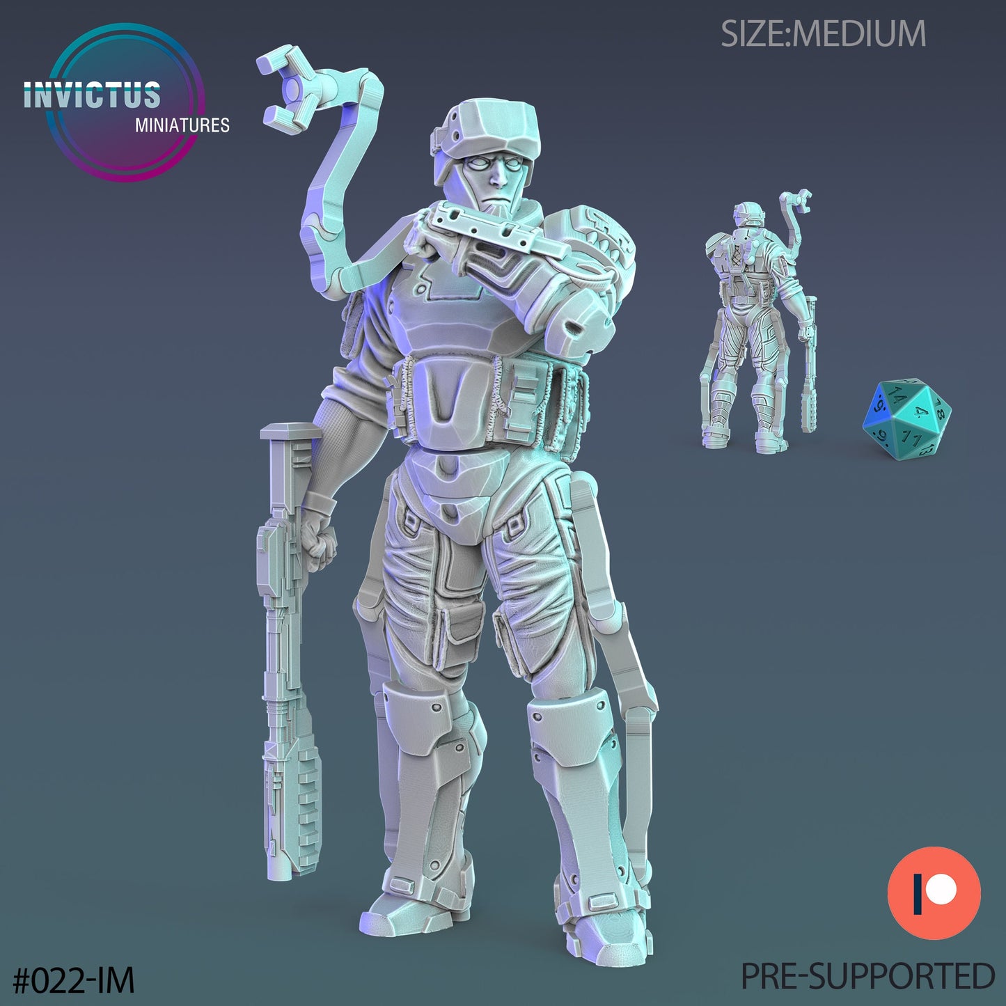 Exoskeleton Soldier (3 Variants Available) - Invictus Miniatures