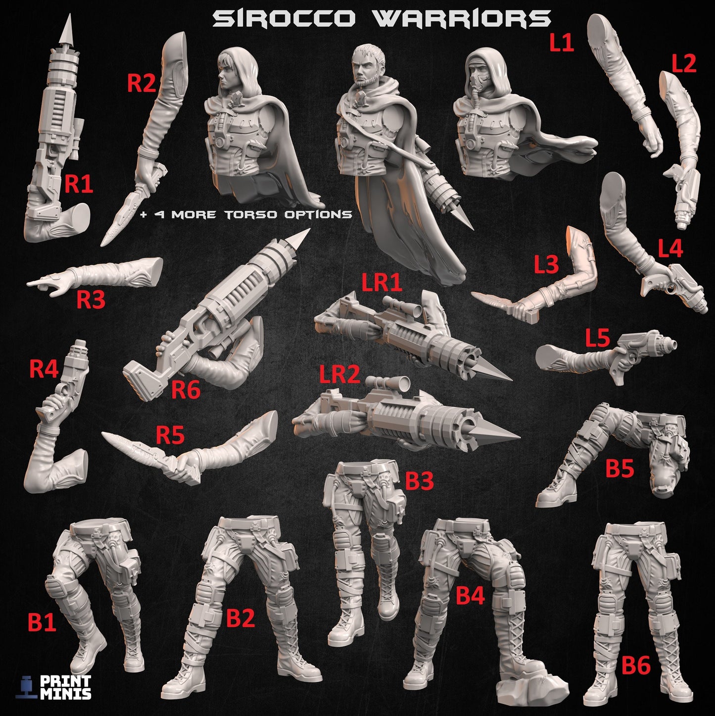 Sirocco Desert Warriors - Modular Kit - Print Minis