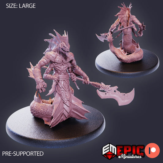 Marsh Naga (3 Variants Available) - Epic Miniatures