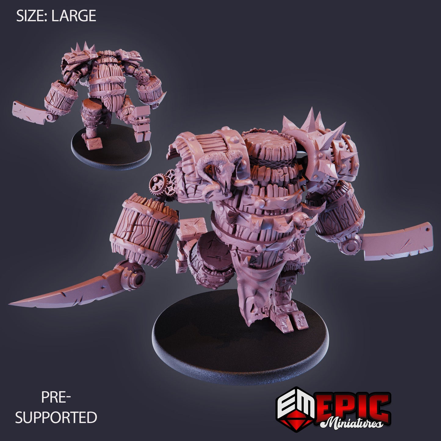 Barrel Construct (3 Variants Available) - Epic Miniatures