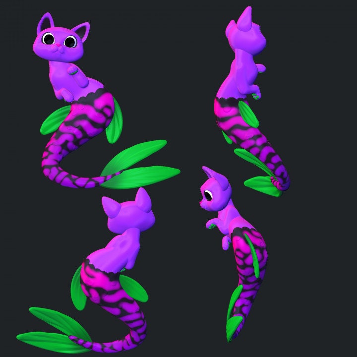 Mer-Cats - Purrmaids  Set 1 (3 Variants Available) - Kawna Minis