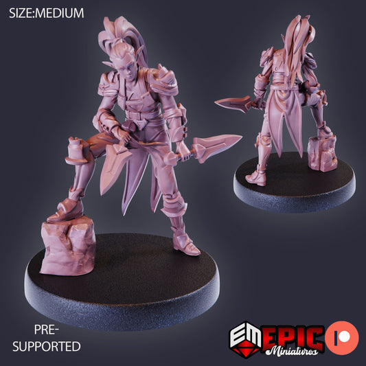 Elf Rogue (4 Variants Available) - Epic Miniatures