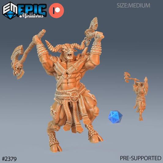 Minotaur Adventurer (3 Variants Available) - Epic Miniatures
