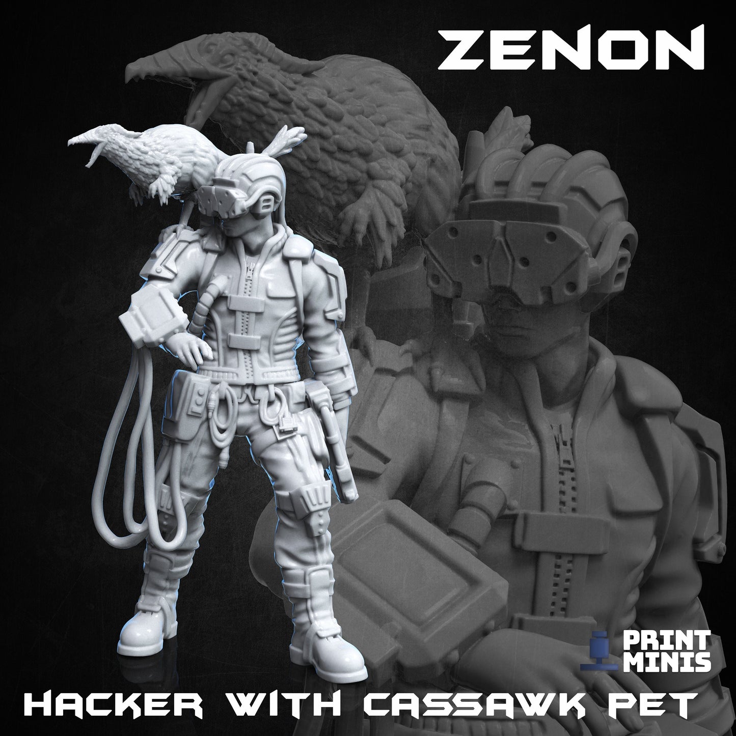 Hacker and Bird (4 Variants Available) - Print Minis