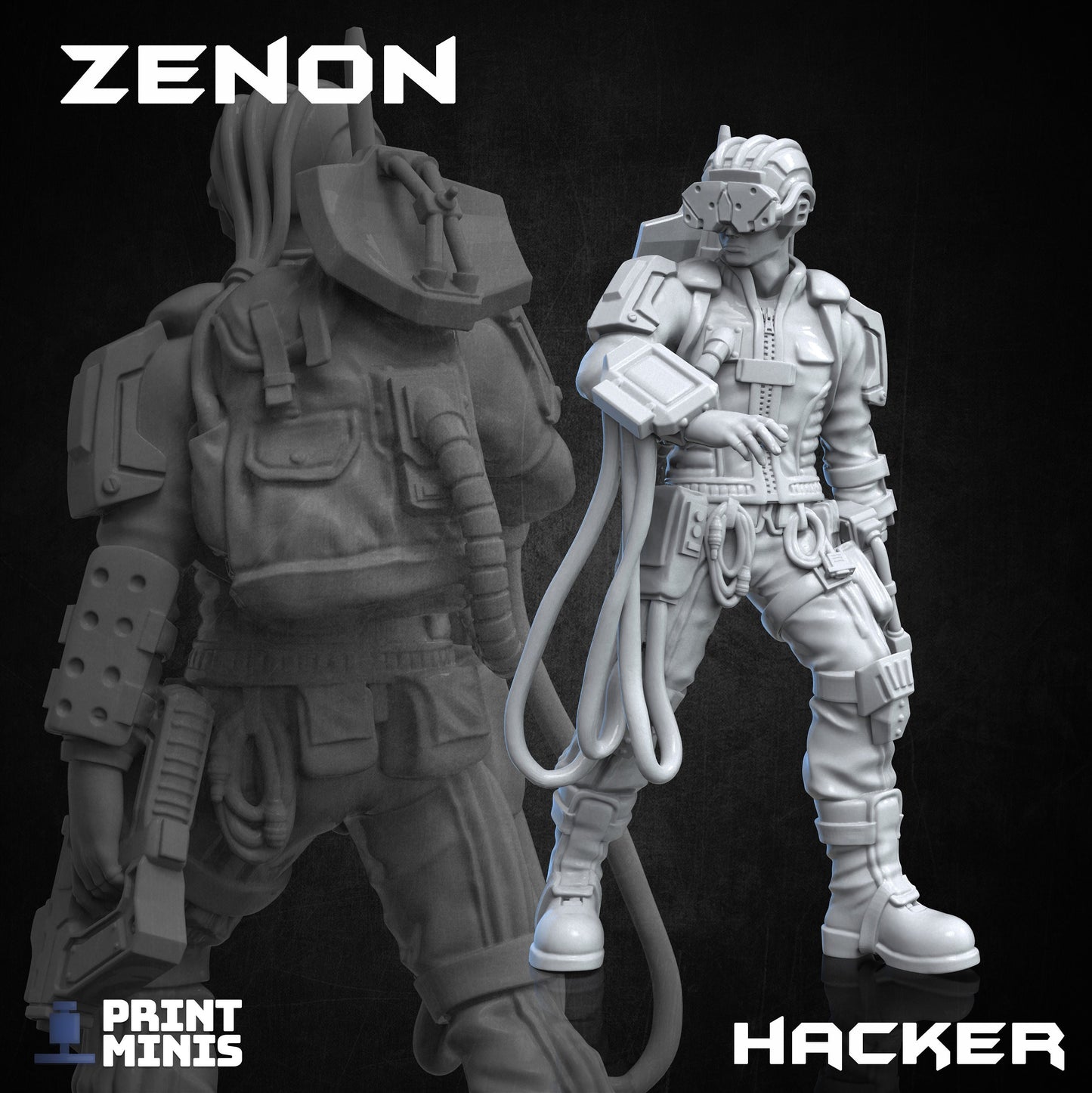 Hacker and Bird (4 Variants Available) - Print Minis