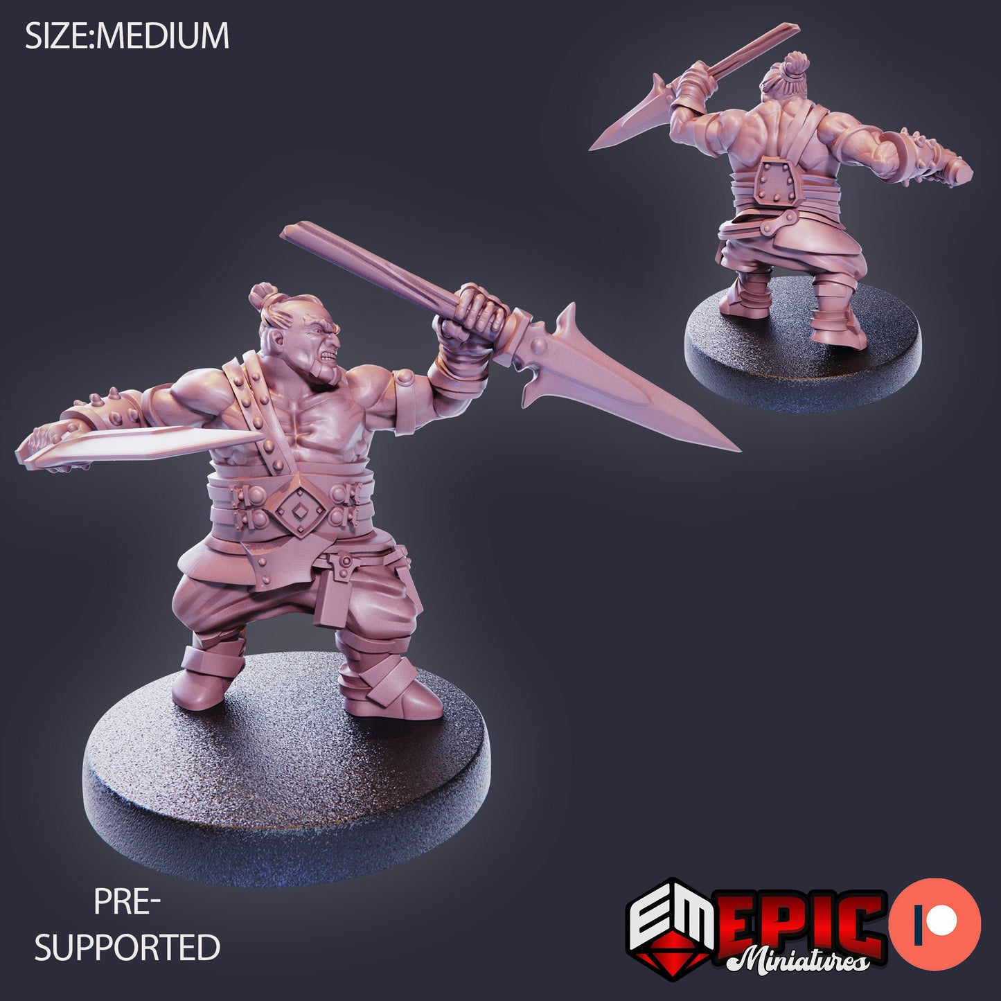 Bulky Dwarf (3 Variants Available) - Epic Miniatures