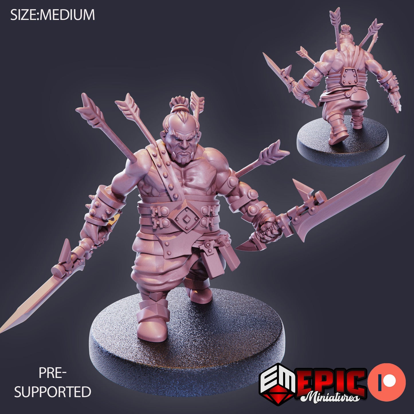 Bulky Dwarf (3 Variants Available) - Epic Miniatures