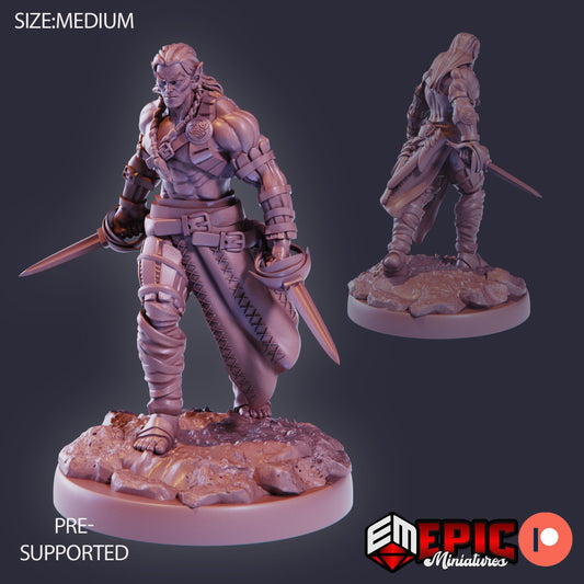 Elven Barbarian (3 Variants) - Epic Miniatures