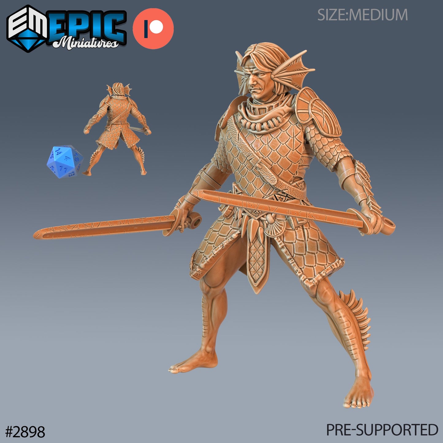Triton Warrior (3 Variants Available) - Epic Miniatures