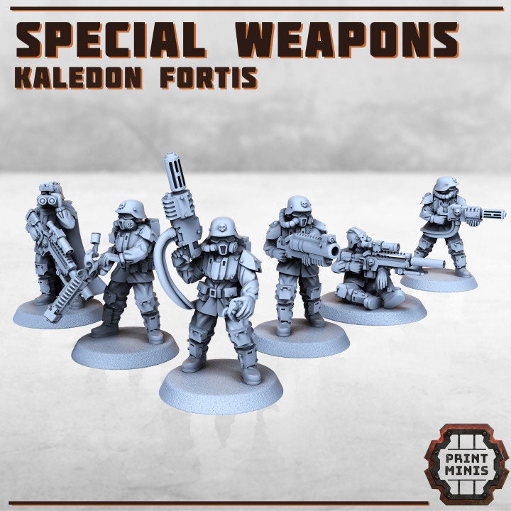 Caledon Fortis - Special Weapons Troop 2 (6 Variants Available) - Print Minis