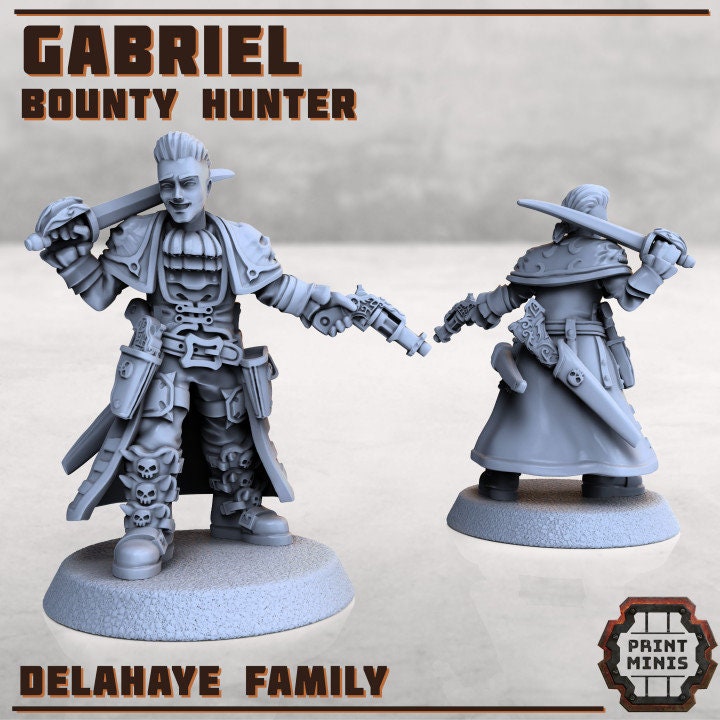 Gabriel - Bounty Hunter - Print Minis