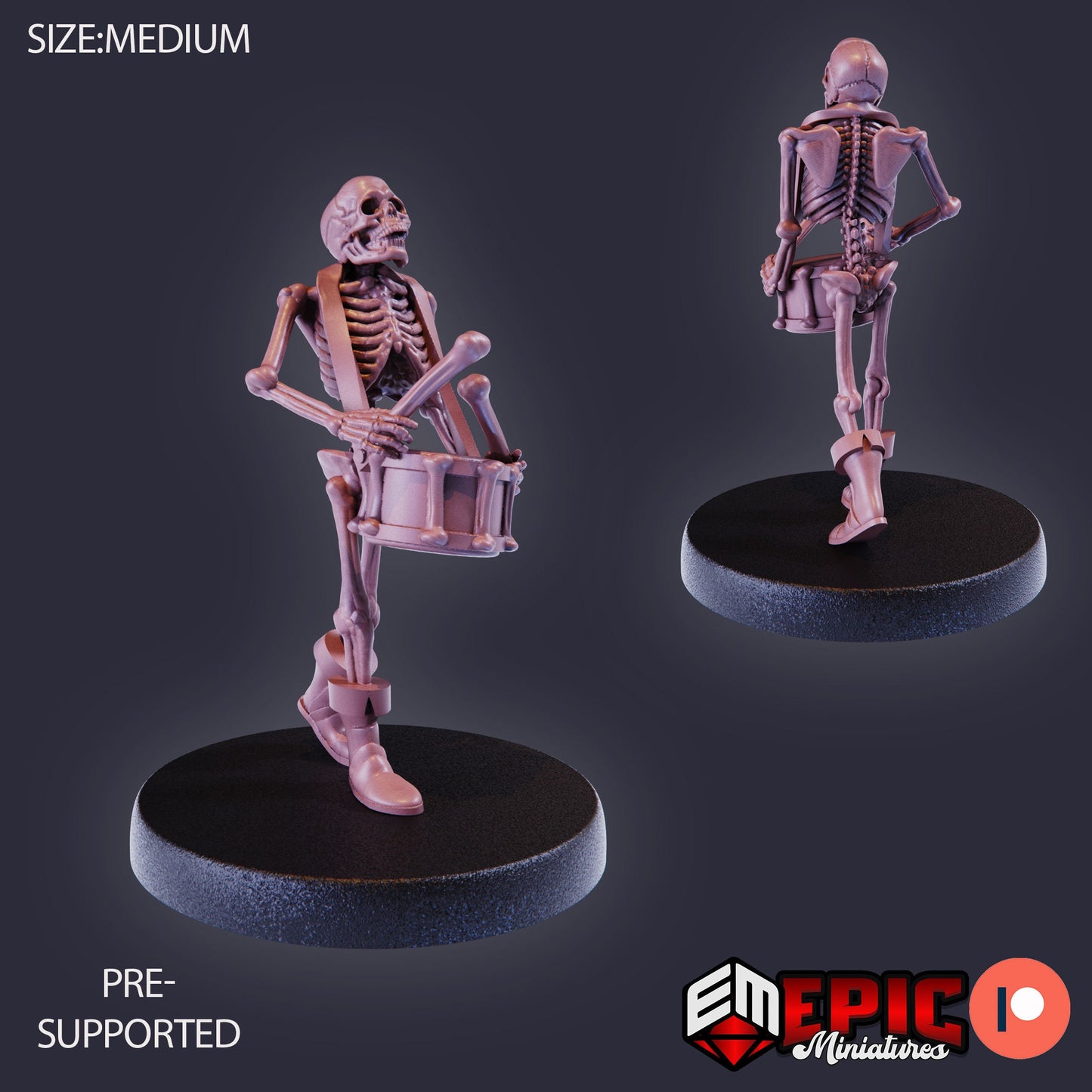 Skeleton Musician Set 1 (6 Variants) - Epic Miniatures