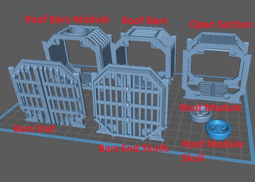 Prison Cell Container - Modular Kit - Print Minis