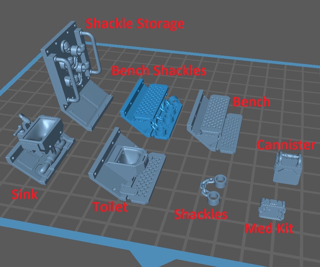 Prison Cell Container - Modular Kit - Print Minis