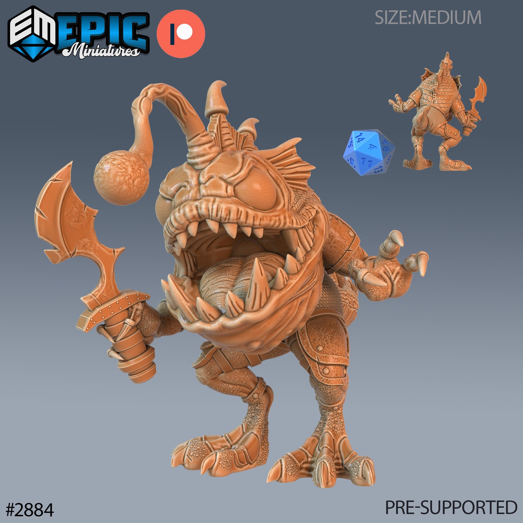 Angler Fish Folk (3 Variants Available) - Epic Miniatures – Couatl's Hoard