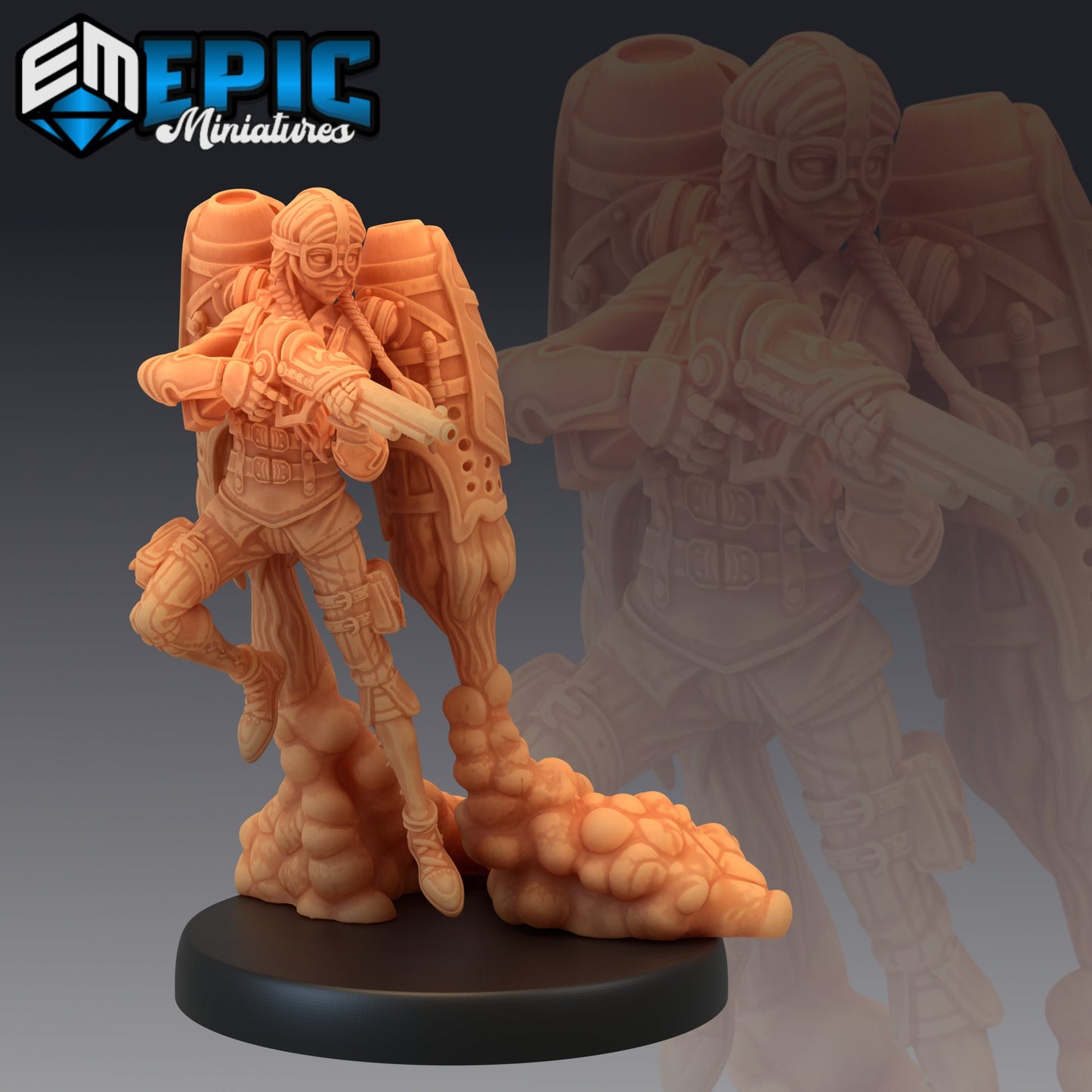 Jetpack Girl Susi (3 Variants Available) - Epic Miniatures