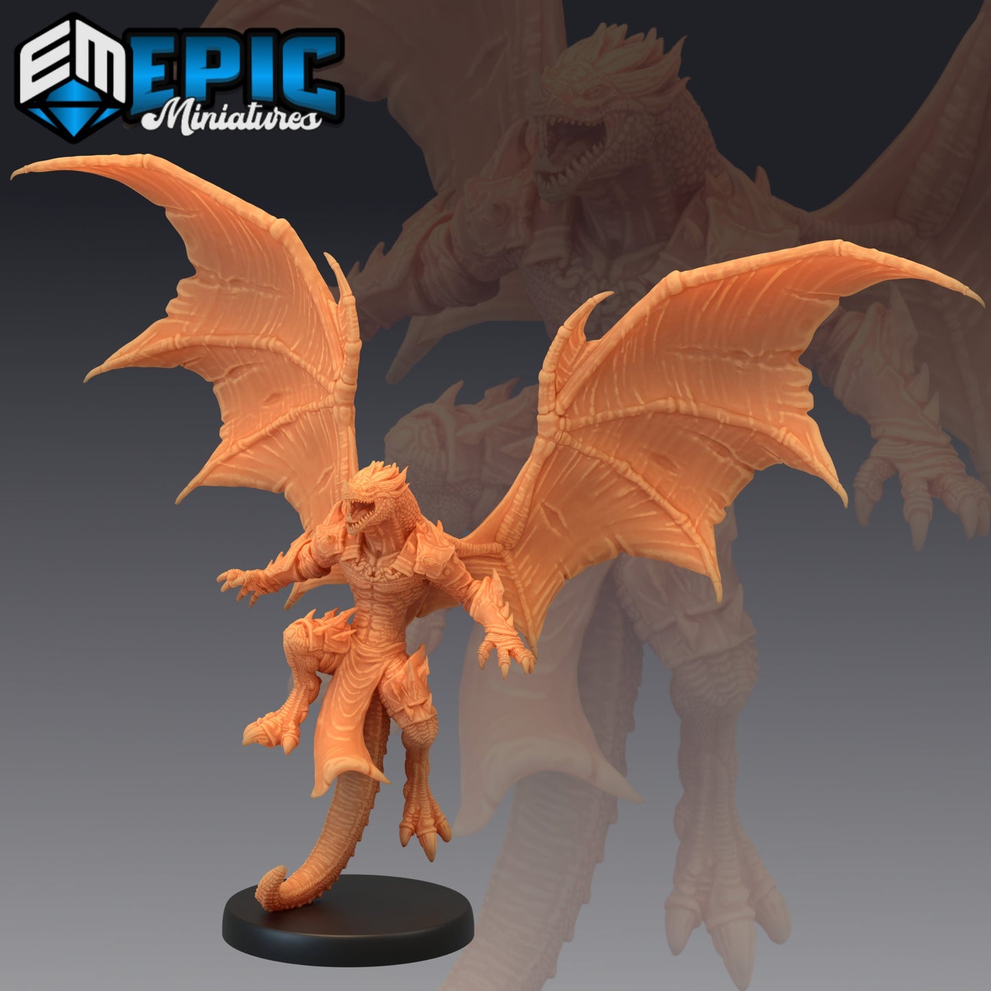 Flying Dragonborn (4 Variants) - Epic Miniatures