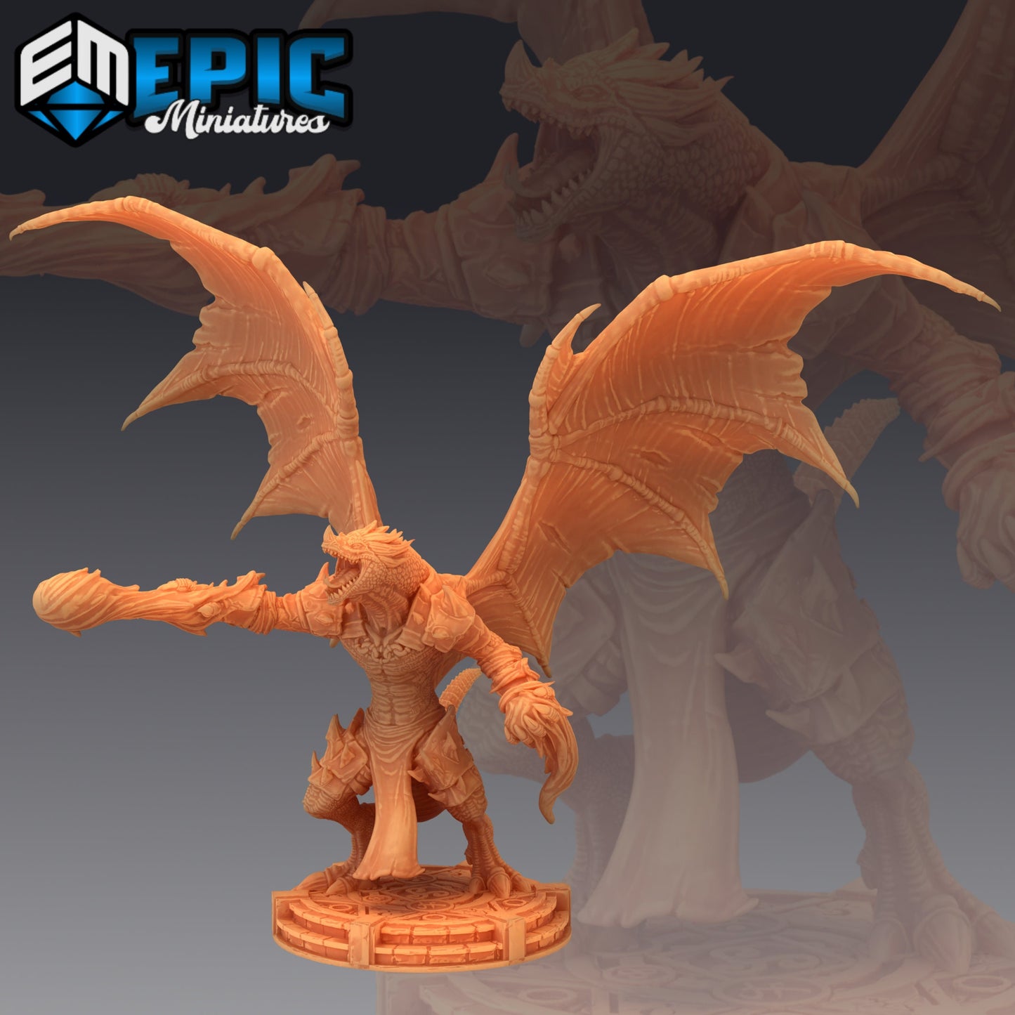Flying Dragonborn (4 Variants) - Epic Miniatures