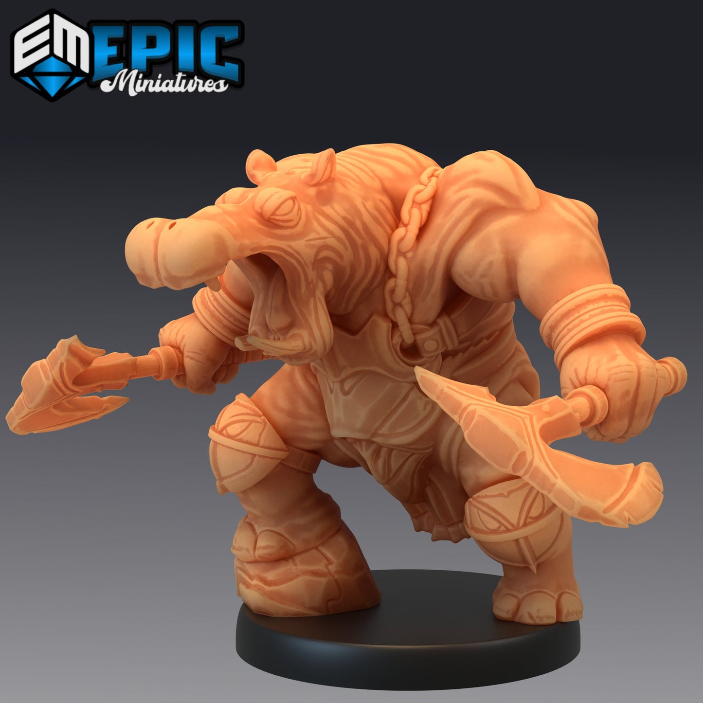 Hippo Warrior (4 Variants) - Epic Miniatures