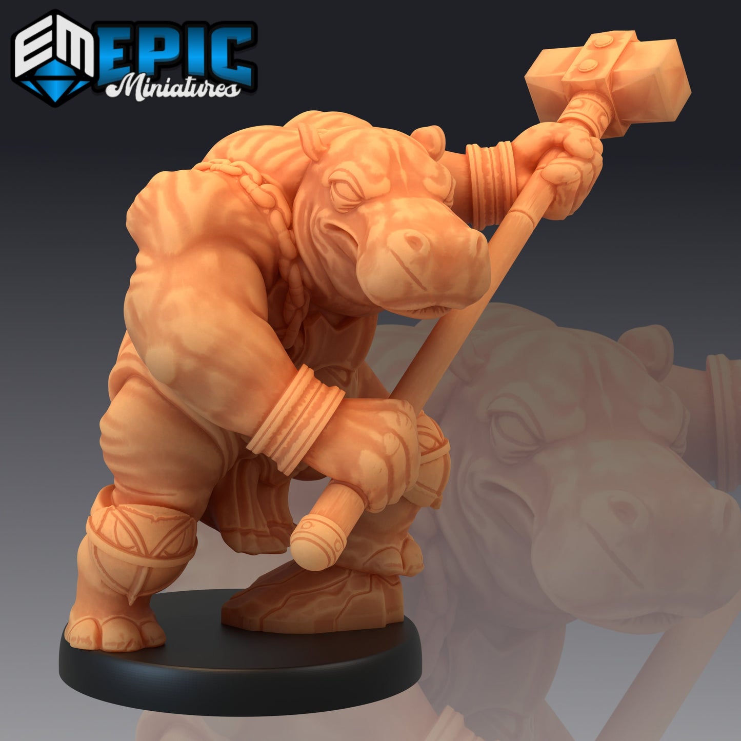 Hippo Warrior (4 Variants) - Epic Miniatures