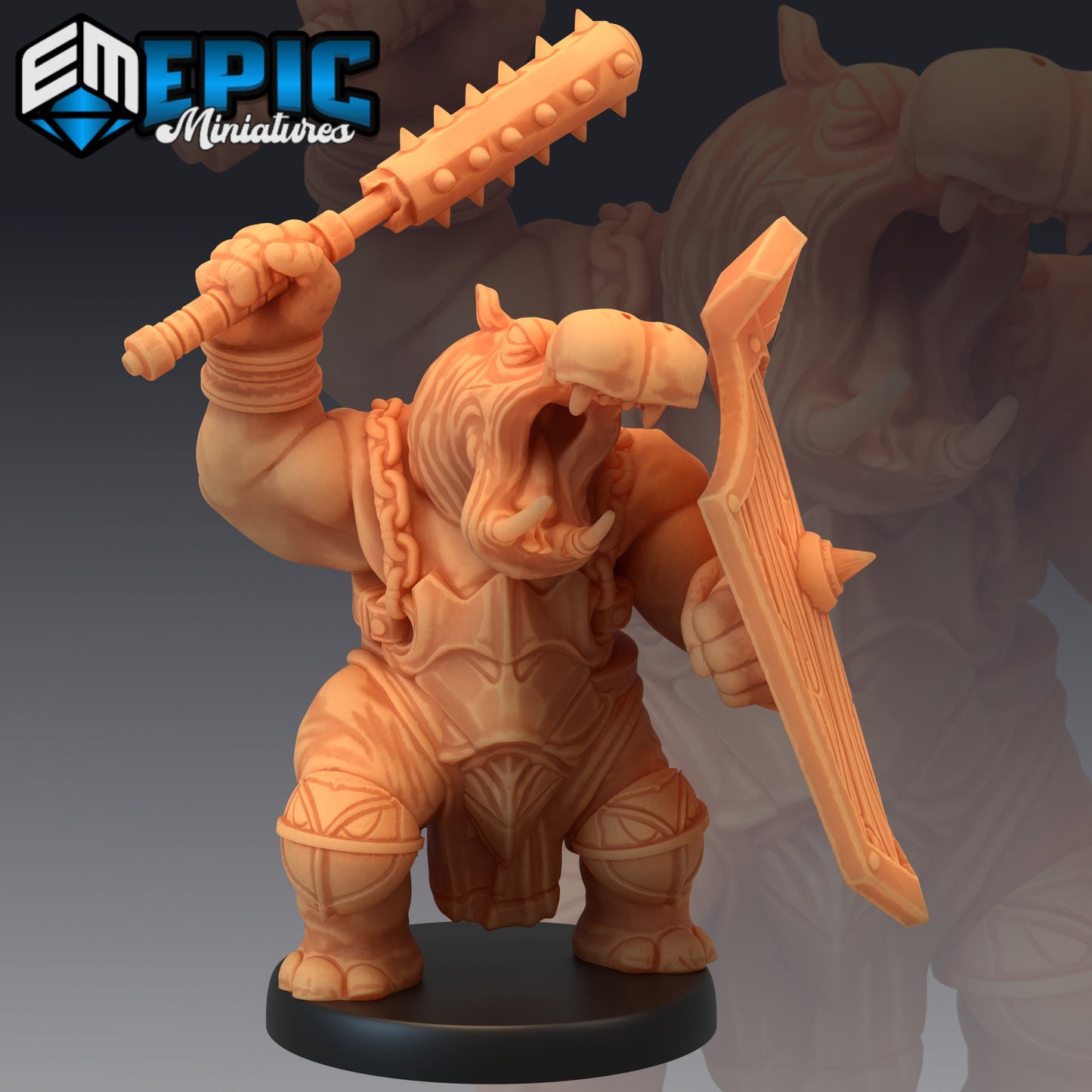 Hippo Warrior (4 Variants) - Epic Miniatures