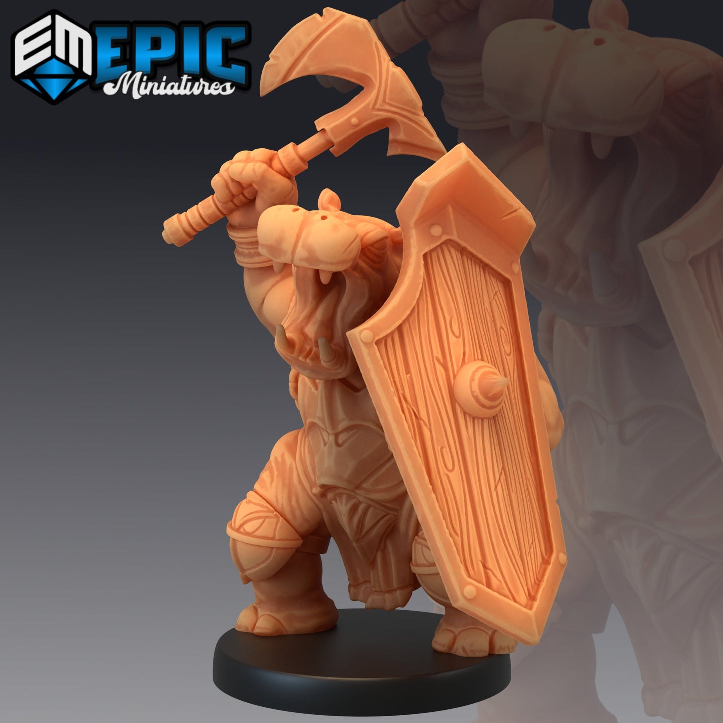 Hippo Warrior (4 Variants) - Epic Miniatures
