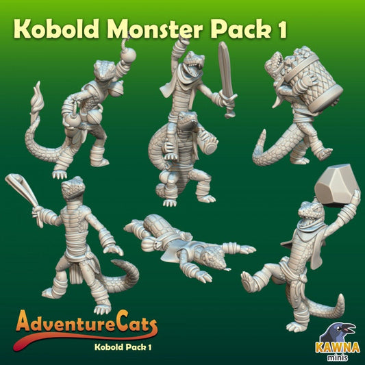 Kobold Monster Pack (6 Variants Available) - Kawna Minis