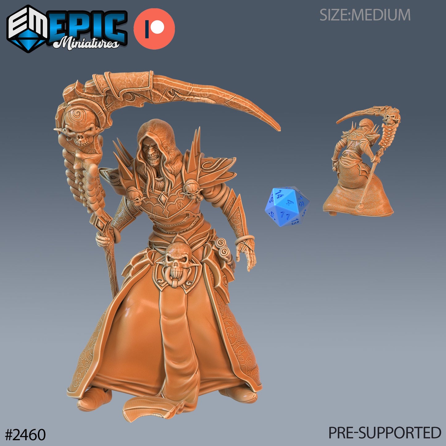 Necromancer Adventurer (3 Variants Available) - Epic Miniatures