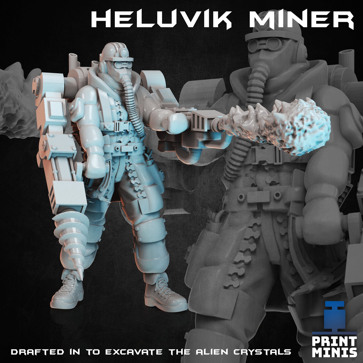 Heluvik Miner (3 Variants Available) - Print Minis