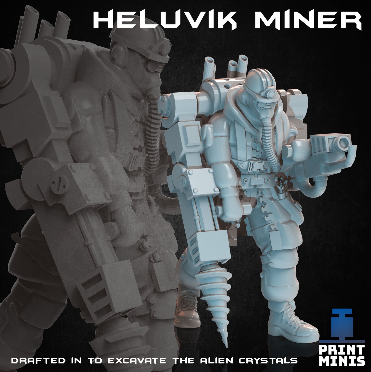 Heluvik Miner (3 Variants Available) - Print Minis